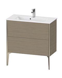 Duravit XViu vanity unit XV44890B135 81 x 59.4 x 39 cm, terra oak, 2 pull-outs, standing, matt champagne