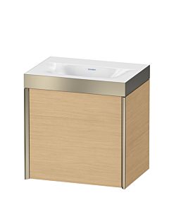 Duravit Meuble sous-vasque XViu XV4631NB130P 45x33,3cm, 2000 , droite, sans trou pour robinet, champagne mat, Rahmen P, chêne naturel