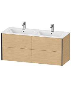 Duravit XViu vanity unit XV41290B230 128x48x56cm, 4 drawers, wall-hung, matt black, natural oak
