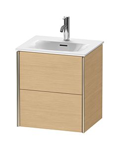 Duravit XViu Waschtisch-Unterschrank XV41310B130 51x42x55,7cm, 2 Schubkästen, champagner matt, Eiche natur