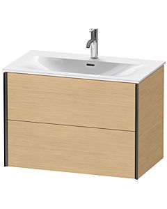 Duravit Meuble sous-vasque XViu XV41340B230 81 x 55,7 x 48 cm, chêne naturel, 2 tiroirs, noir mat