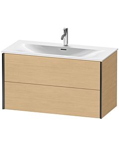 Duravit Meuble sous-vasque XViu XV41350B230 101 x 55,7 x 48 cm, chêne naturel, 2 tiroirs, noir mat