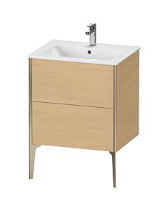 Duravit XViu vanity unit XV44810B130 61 x 59.4 x 48 cm, natural oak, 2 pull-outs, standing, matt champagne
