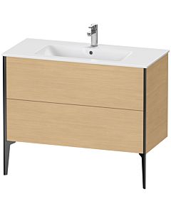 Duravit XViu vanity unit XV44830B230 101 x 59.4 x 48 cm, natural oak, 2 pull-outs, standing, matt black
