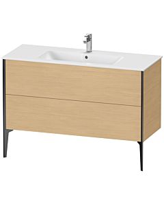 Duravit XViu vanity unit XV44840B230 121 x 59.4 x 48 cm, natural oak, 2 pull-outs, standing, matt black