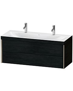 Duravit Meuble sous-vasque XViu XV4618OB116C 120x48cm, 2 tiroirs, champagne mat, Rahmen C, chêne noir
