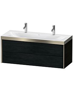 Duravit XViu vanity unit XV4618OB116P 120x48cm, 2 drawers, matt champagne, Rahmen P, black oak