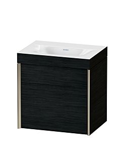 Duravit XViu vanity unit XV4630NB116C 45x33.3cm, 2000 door, left, without tap hole, matt champagne, Rahmen C, black oak
