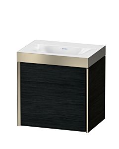 Duravit XViu vanity unit XV4630NB116P 45x33.3cm, 2000 door, left, without tap hole, matt champagne, Rahmen P, black oak