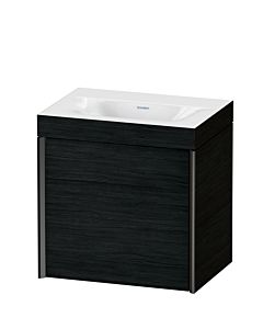 Duravit XViu vanity unit XV4630NB216C 45x33.3cm, 2000 door, left, without tap hole, matt black, Rahmen C, black oak