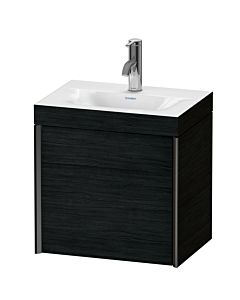 Duravit XViu vanity unit XV4630OB216C 45x33.3cm, 2000 door, left, 2000 tap hole, matt black, Rahmen C, black oak
