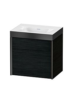 Duravit XViu vanity unit XV4631NB216P 45x33.3cm, 2000 door, right, without tap hole, matt black, Rahmen P, black oak