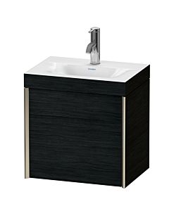 Duravit XViu vanity unit XV4631OB116C 45x33.3cm, 2000 door, right, 2000 tap hole, matt champagne, Rahmen C, black oak