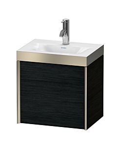Duravit XViu vanity unit XV4631OB116P 45x33.3cm, 2000 door, right, 2000 tap hole, matt champagne, Rahmen P, black oak