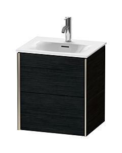 Duravit XViu vanity unit XV41310B116 51x42x55.7cm, 2 drawers, matt champagne, black oak