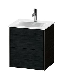 Duravit XViu vanity unit XV41310B216 51x42x55.7cm, 2 drawers, matt black, black oak