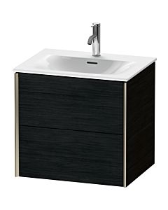 Duravit XViu vanity unit XV41320B116 61 x 55.7 x 48 cm, black oak, 2 drawers, matt champagne