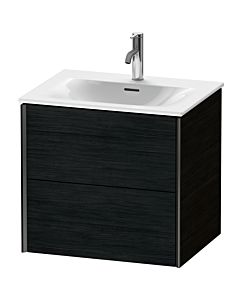 Duravit XViu vanity unit XV41320B216 61 x 55.7 x 48 cm, black oak, 2 drawers, matt black