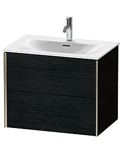 Duravit XViu vanity unit XV41330B116 71 x 55.7 x 48 cm, black oak, 2 drawers, matt champagne