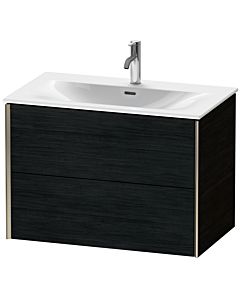 Duravit XViu vanity unit XV41340B116 81 x 55.7 x 48 cm, black oak, 2 drawers, matt champagne