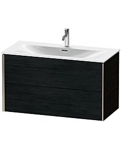 Duravit XViu vanity unit XV41350B116 101 x 55.7 x 48 cm, black oak, 2 drawers, matt champagne