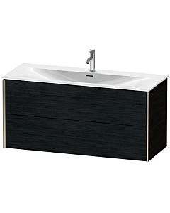 Duravit XViu vanity unit XV41360B116 121 x 55.7 x 48 cm, black oak, 2 drawers, matt champagne
