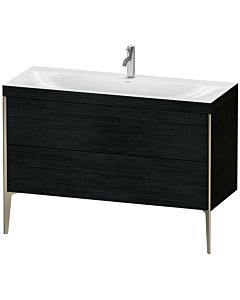 Duravit Meuble sous-vasque XViu XV4712OB116C 120x48cm, 2 tiroirs, 2000 , champagne mat, Rahmen C, chêne noir