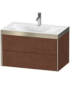 Duravit Meuble sous-vasque XViu XV4615OB113P 80x48cm, 2 tiroirs, 2000 , champagne mat, Rahmen P, noyer américain