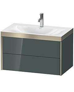 Duravit Meuble sous-vasque XViu XV4615OB138P 80x48cm, 2 tiroirs, 2000 , champagne mat, Rahmen P, gris dolomiti brillant