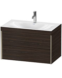 Duravit Meuble sous-vasque XViu XV4615OB169C 80x48cm, 2 tiroirs, 2000 , champagne mat, Rahmen C, noyer brossé