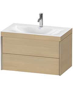 Duravit Meuble sous-vasque XViu XV4615OB171C 80x48cm, 2 tiroirs, 2000 , champagne mat, Rahmen C, chêne méditerranéen