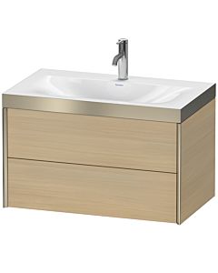Duravit Meuble sous-vasque XViu XV4615OB171P 80x48cm, 2 tiroirs, 2000 , champagne mat, Rahmen P, chêne méditerranéen