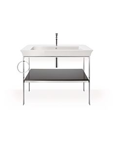 Duravit White Tulip console de lavabo WT4544LH1H1 98,4 x 45 cm, Graphit brillant, sur pied, métal, 2000 porte-serviettes gauche