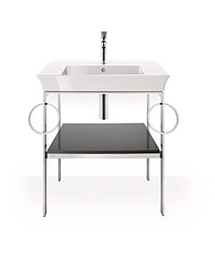 Duravit Console pour lavabo White Tulip WT4546BH1H1 68,4 x 45 cm, Graphit brillant, sur pied, métal, 2 porte-serviettes