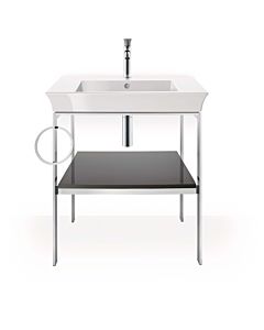 Duravit White Tulip console de lavabo WT4543LH1H1 68,4 x 45 cm, Graphit brillant, sur pied, métal, 2000 porte-serviettes gauche