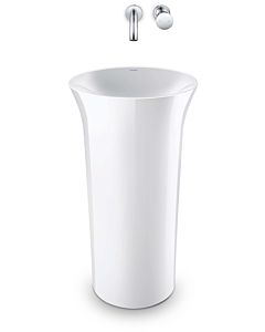 Duravit White Tulip Waschtisch 27025000701 Ø 500mm, freistehend, ohne Hahnloch, weiß WonderGliss