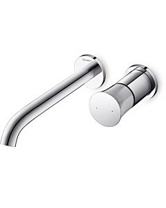 Duravit Tulipe blanche mitigeur lavabo caché, projection 225mm, chromé