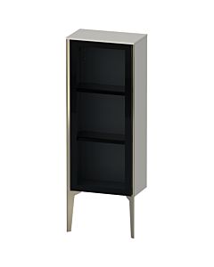 Duravit high cabinet XV1360LB107 40x24x89cm, glass door, matt champagne, door on the left, matt concrete gray