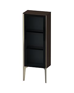 Duravit haut moyen XViu XV1360RB169 40x24x89cm, porte vitrée, champagne mat, porte à droite, noyer brossé