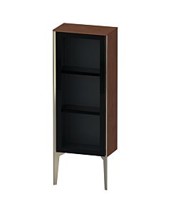 Duravit XViu Halbhochschrank XV1360RB113 40x24x89cm, Glastür, champagner matt, Tür rechts, amerikanischer nussbaum