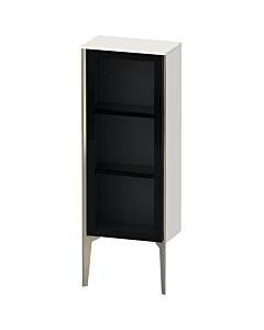 Duravit XViu Halbhochschrank XV1360LB185 40x24x89cm, Glastür, champagner matt, Tür links, weiß hochglanz