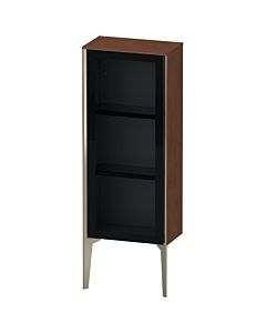 Duravit haut moyen XViu XV1360LB113 40x24x89cm, porte vitrée, champagne mat, porte à gauche, noyer américain