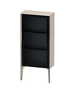 Duravit high cabinet XV1361RB191 50x24x89cm, glass door, matt champagne, door on the right, matt taupe
