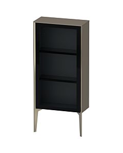 Duravit high cabinet XV1361RB190 50x24x89cm, glass door, matt champagne, door on the right, flannel gray silk matt