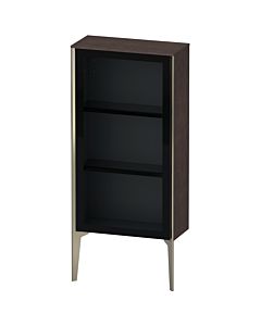 Duravit XViu Halbhochschrank XV1361LB172 50x24x89cm, Glastür, champagner matt, Tür links, eiche dunkel gebürstet
