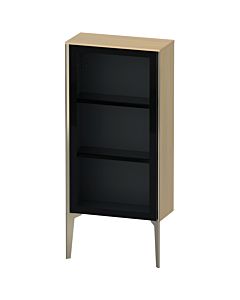 Duravit high cabinet XV1361LB171 50x24x89cm, glass door, matt champagne, door on the left, Mediterranean oak
