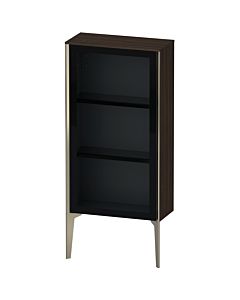 Duravit XViu Halbhochschrank XV1361LB169 50x24x89cm, Glastür, champagner matt, Tür links, nussbaum gebürstet