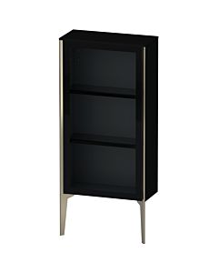 Duravit high cabinet XV1361LB140 50x24x89cm, glass door, matt champagne, door on the left, black high-gloss