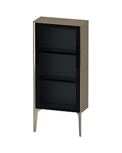 Duravit hauteur XViu XV1361LB135 50x24x89cm, porte vitrée, champagne mat, porte à gauche, chêne terra