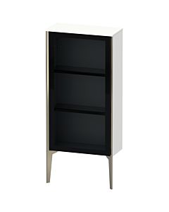 Duravit XViu Halbhochschrank XV1361LB118 50x24x89cm, Glastür, champagner matt, Tür links, weiß matt